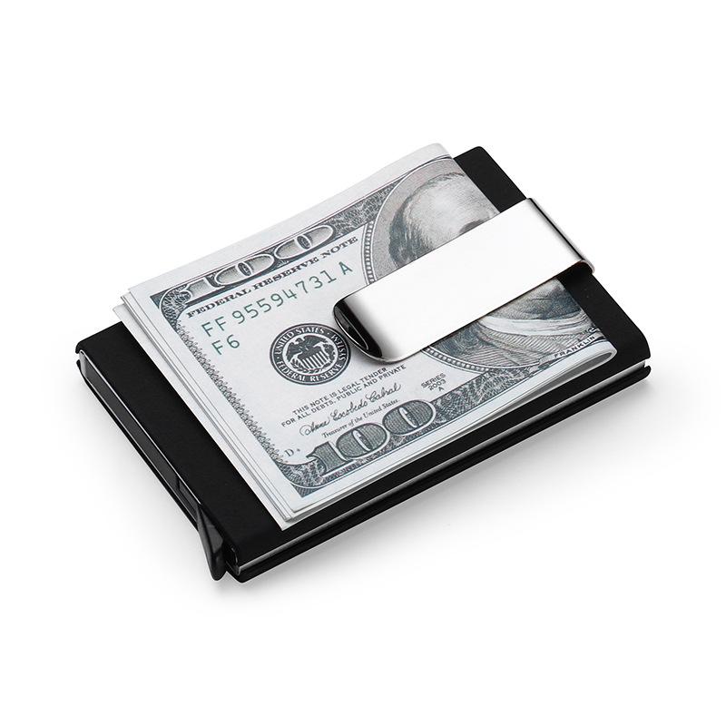 Men’s Wallets Credit card holder Automatic card sets business aluminum wallet card sets cash clip holder