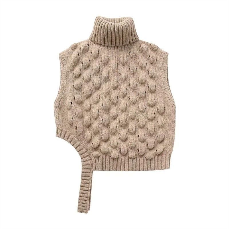 Women’s Cropped Female Sleeveless Warm Sweater
