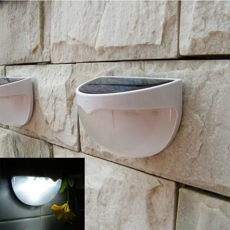 Solar Outdoor Balcony Garden Rainproof Landscape Garden Light 6 LED Semicircle Light Control Wall Light