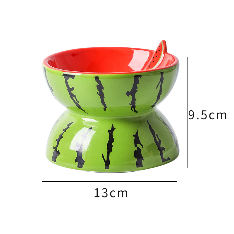 Ceramic Cat Food Bowl To Protect Cervical Vertebra Oblique Mouth Pet Bowl