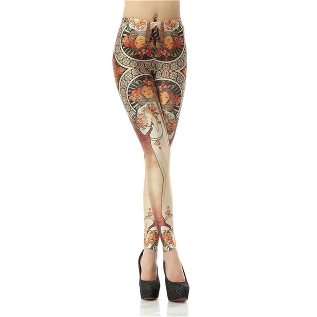 Personality Graffiti Girl Leggings for Women