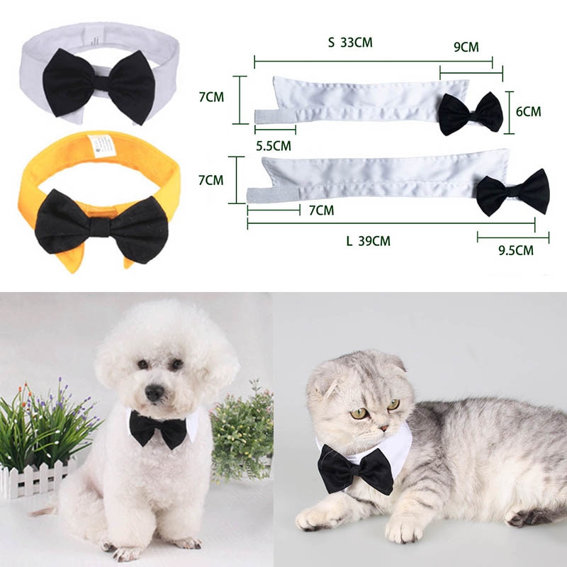 Butterfly Tie Cat Neckties Bow Necktie Collar 2 Size Dog Bow Ties Adjustable Grooming Product 1 PC Pet Accessories