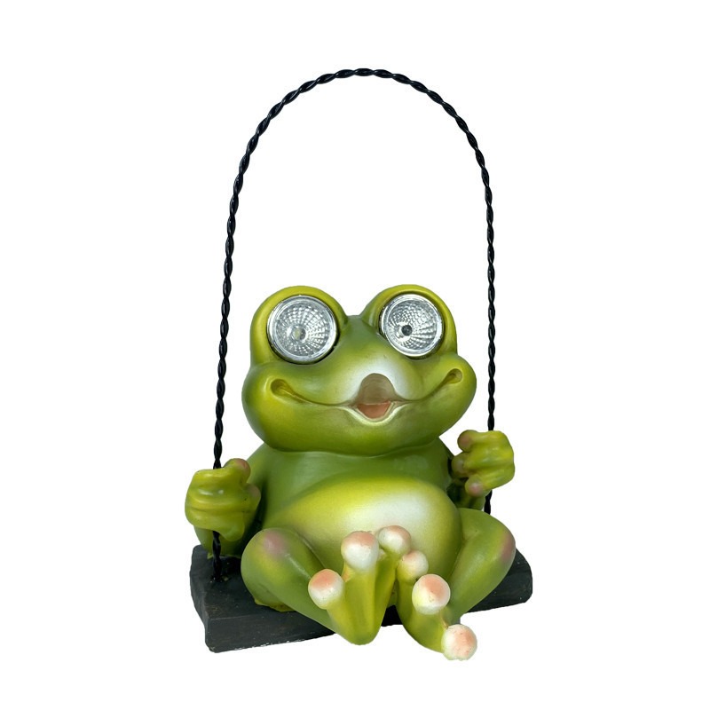 Outdoor solar decorative light swing frog pond decoration