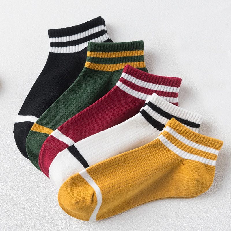 College wind striped boat socks Women’s casual cute socks socks women’s socks
