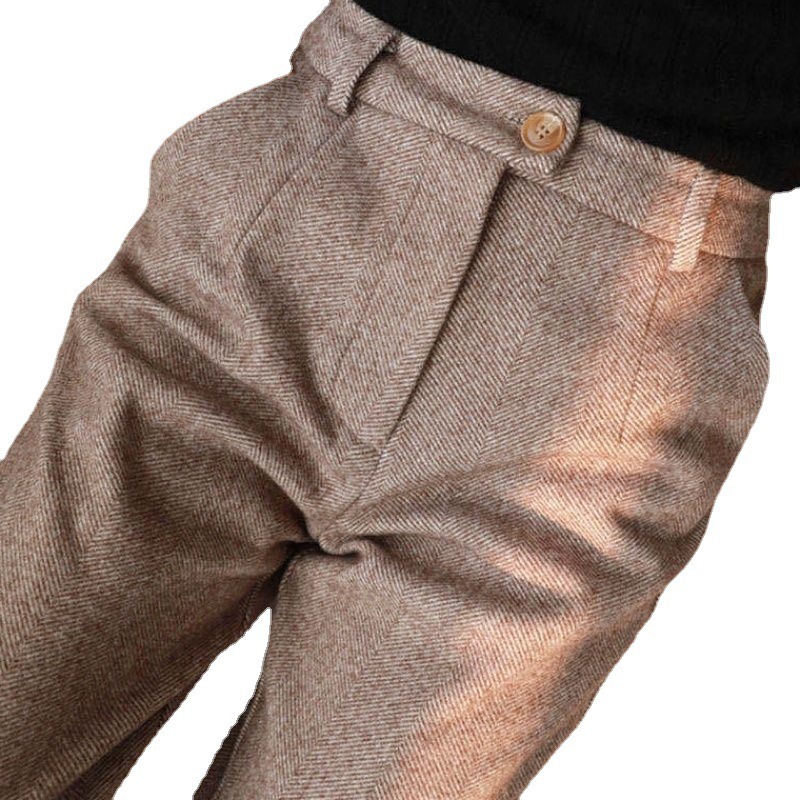 Woolen Harlen pants for women in autumn and winter