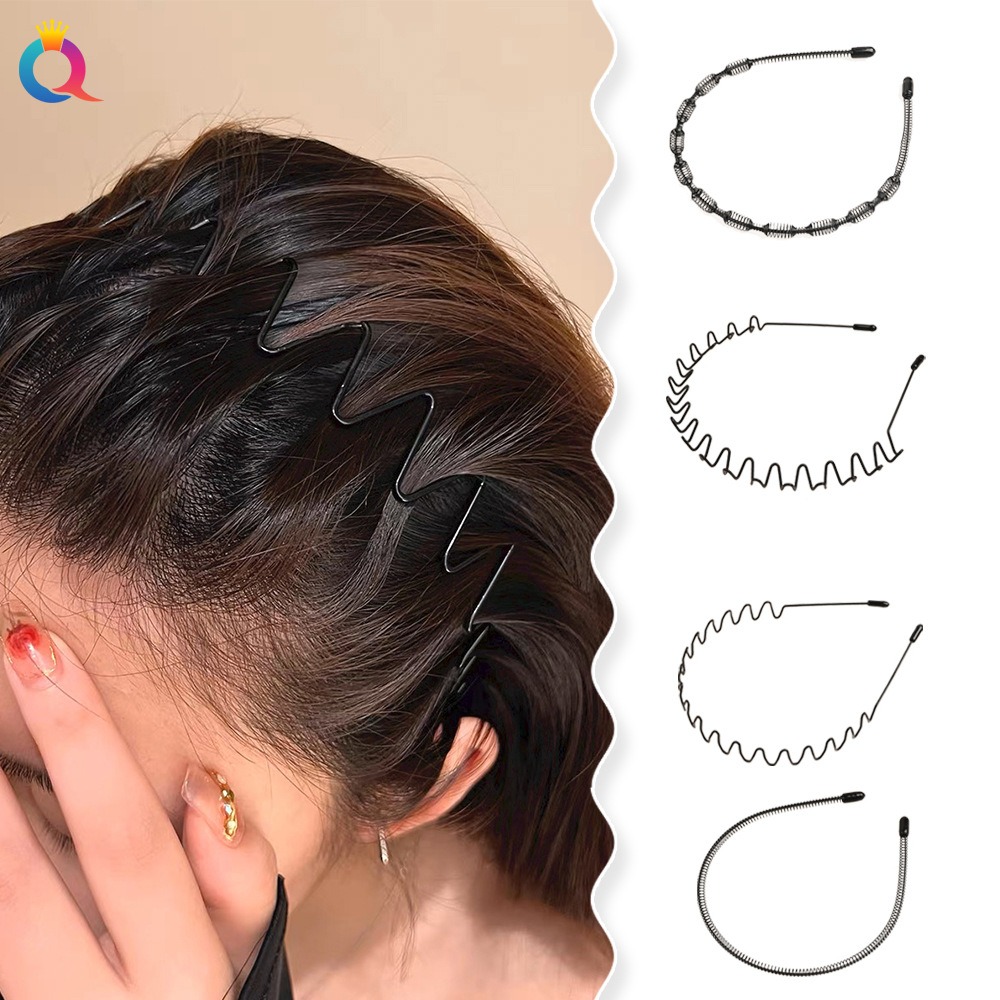 Minimal metal base facial wash hair band, no marks on the back of the head, pressed hair clip, high-end feel headband hair accessories