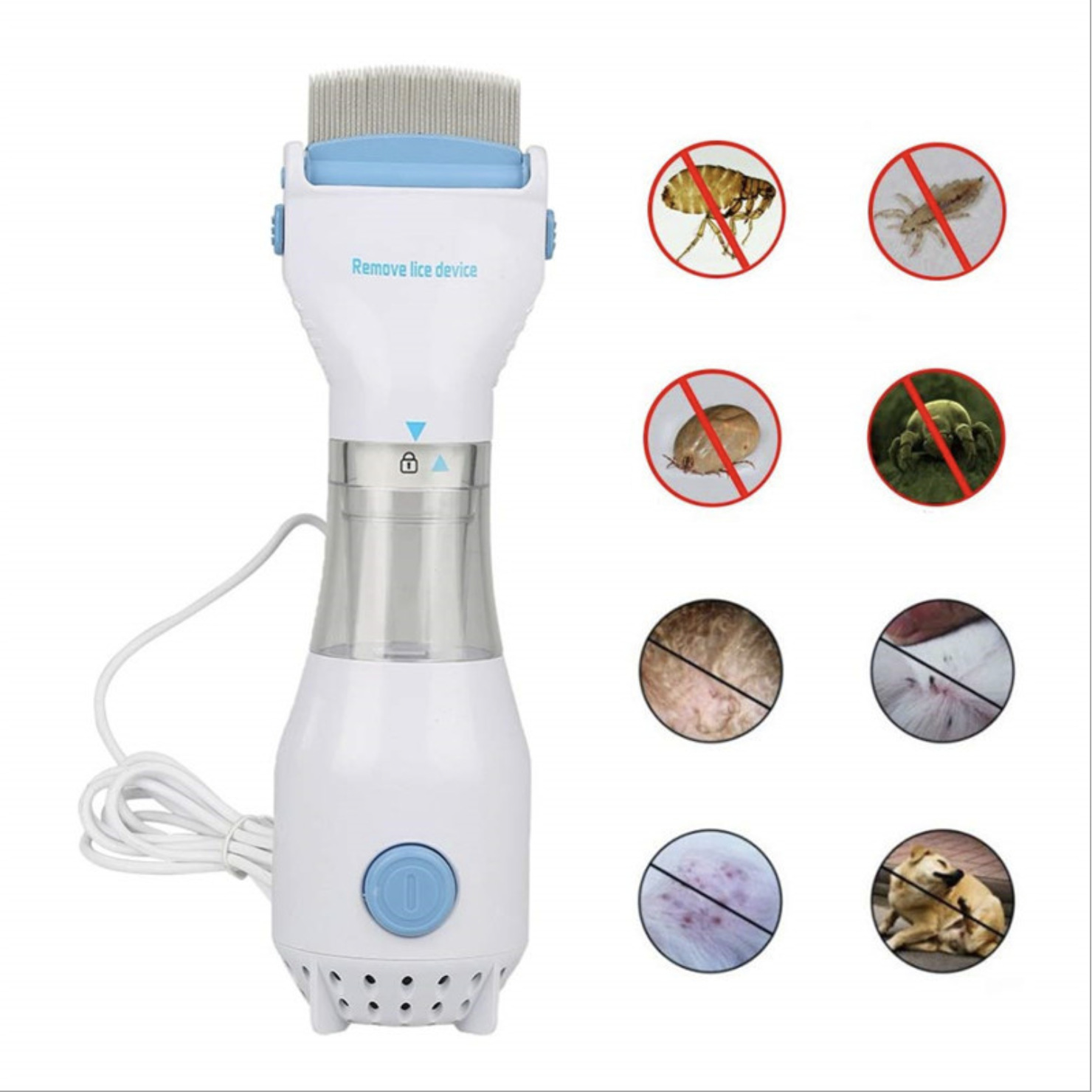 Pet Comb Flea Comb Electric Lice Removal To Remove Lice Eggs Dog Physical Cleaning Tool Pet Lice Catcher