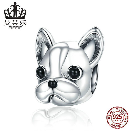 Avelle Animal Series Cute Dog S925 Sterling Silver Beads French Bulldog Beads Accessories YSCC315
