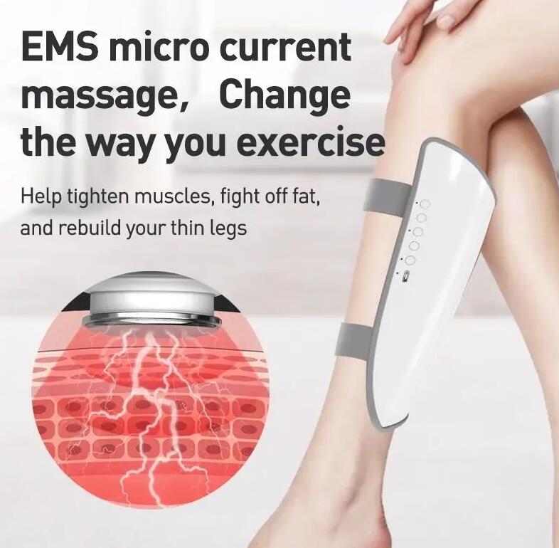 Electric Leg Adjustable Massager Warming Massage Machine Portable Ems Vibration Heating Slimming Calf Massager Usb Rechargeable