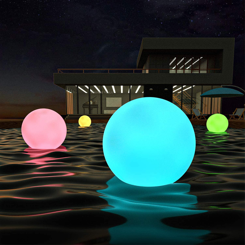 Solar Light LED Ball Light RGB Color Changing Floating Pool Light Bath Play Light Decorative Light Hanging Floating Water Drift Light