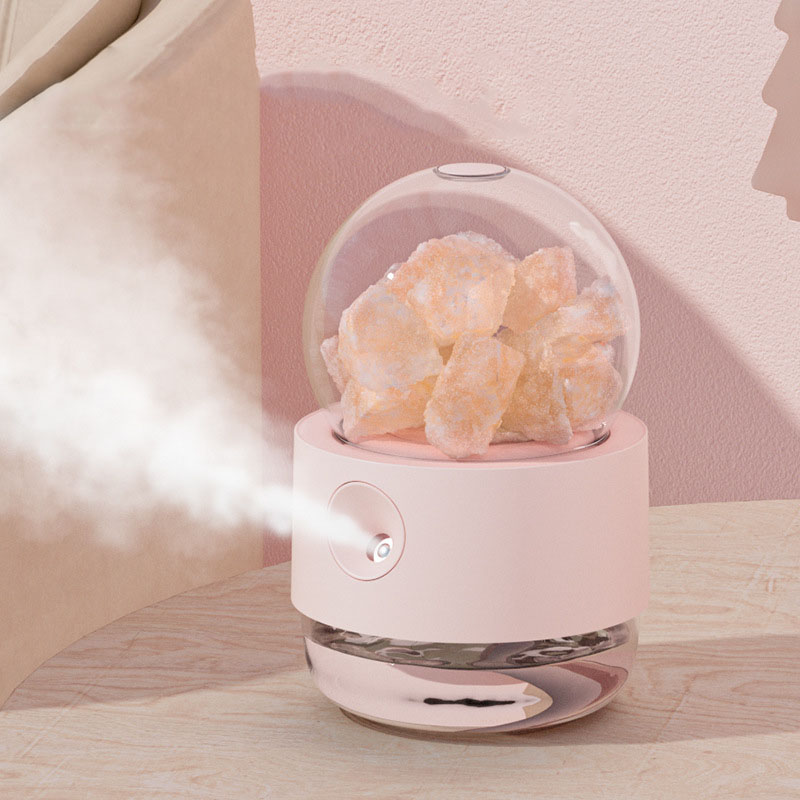 Creative 300mL Wind Crystal Ball Humidifier USB Household Hydration Nano Large Spray Salt Stone Night Light