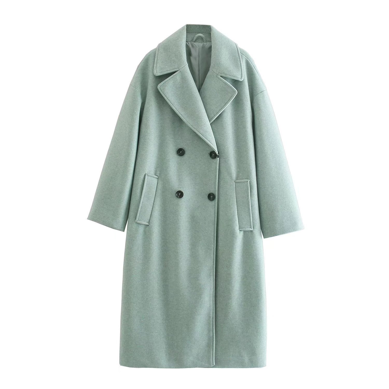 Women’s casual four color loose woolen coat jacket