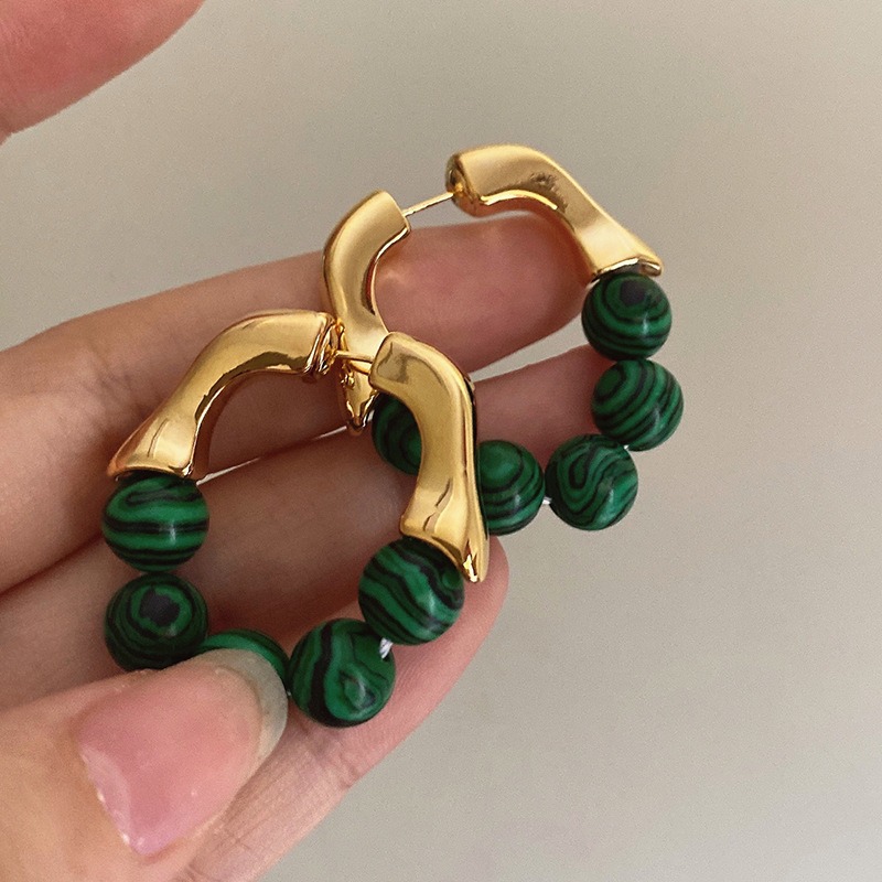 French Vintage Green Earrings