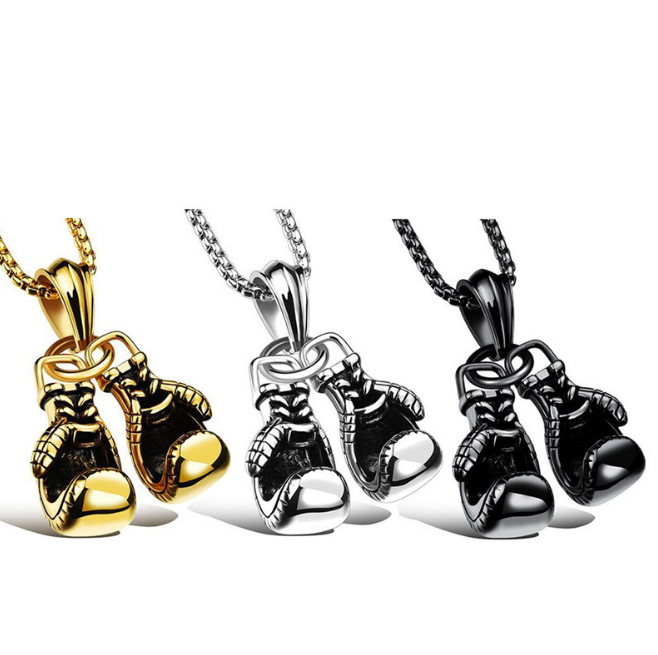 Boxing Gloves Necklace For Men Sporty zinc alloy Pendant Necklaces move Men Jewelry Best Gift Game gift jewelry