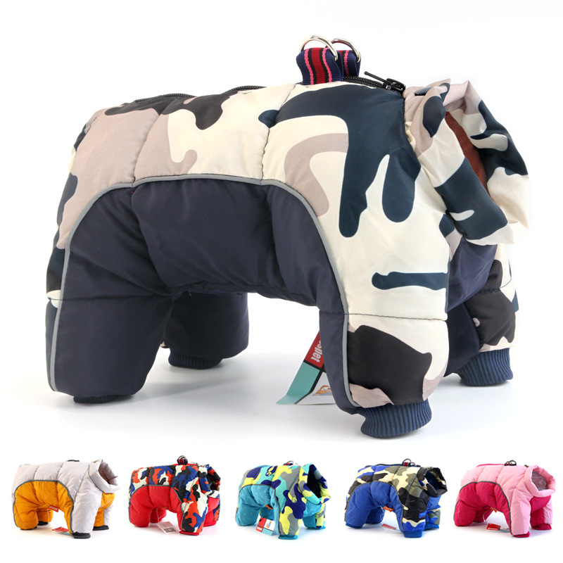 Pet Dog Clothes Winter Clothing Thickened Warm Down Jacket Teddy Four-Legged Winter Coat