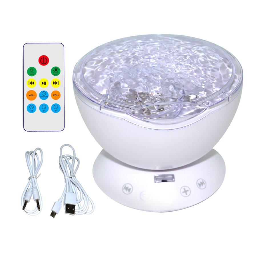 7 Color LED Night Lights Star Remote Control Wave Projector Mini Night Lights