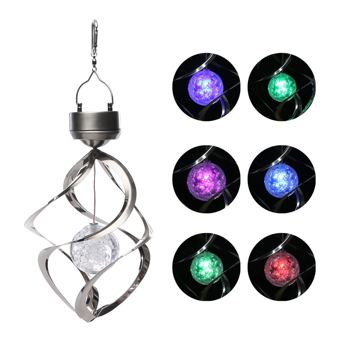 Led Color Changing Solar Wind Chime Light