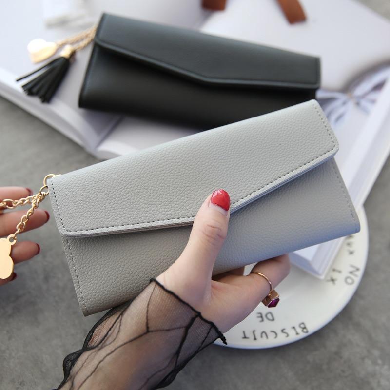 Brand Designer Coin Purses Leather Wallets Women Long