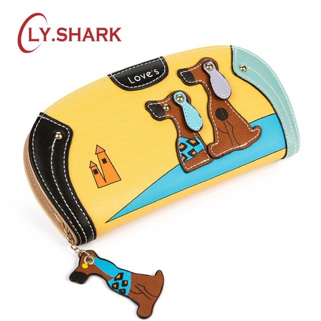Cartoon dog women purse bag designer wallets