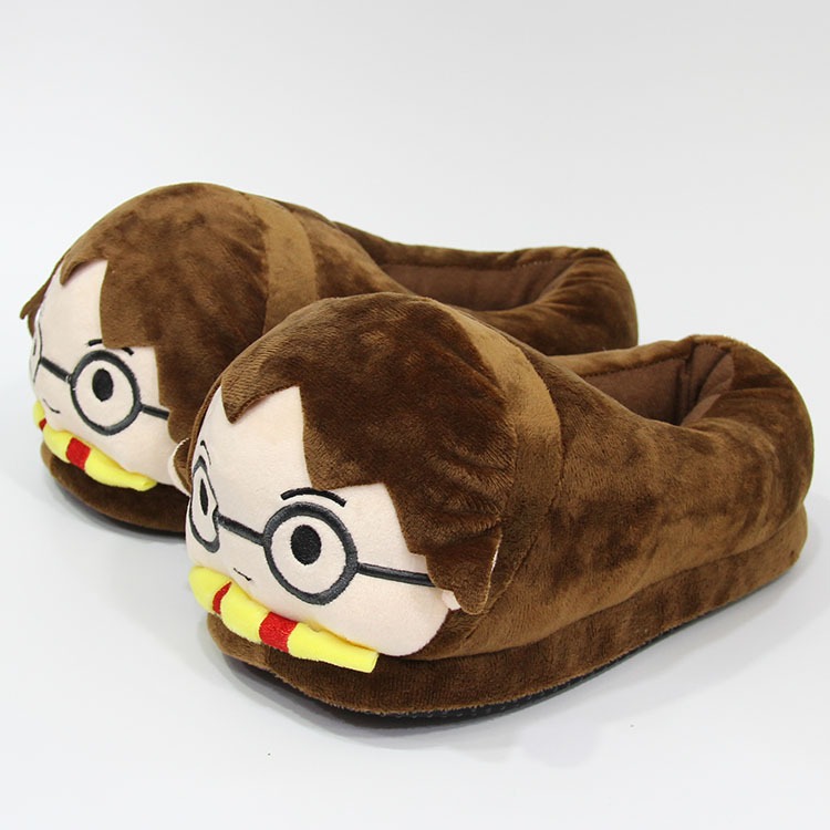 Winter Cartoon Harry Potter Animation Home Couple Warmth Thickening Month Shoes Indoor Mom Breathable Cotton Slippers