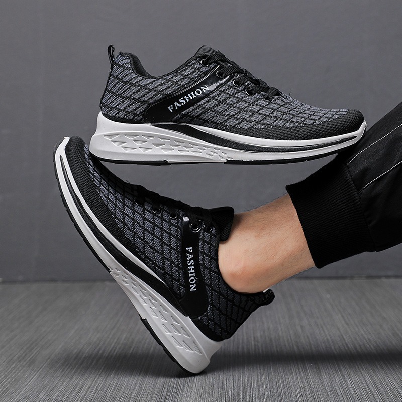 Spring And Autumn New Casual Shoes Mesh Breathable Running Shoes Fashion Sports Shoes Men