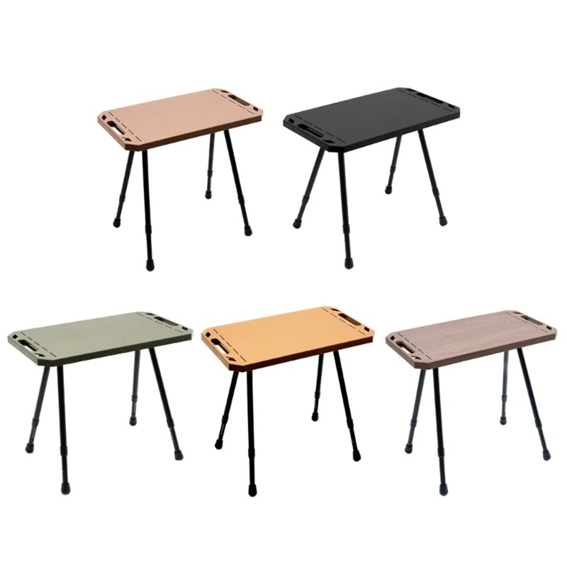 Folding Picnic Table Adjustable Height Outdoor Table Aluminium Alloy Tactical Table for Outdoor Indoor Picnic BBQ Hiking